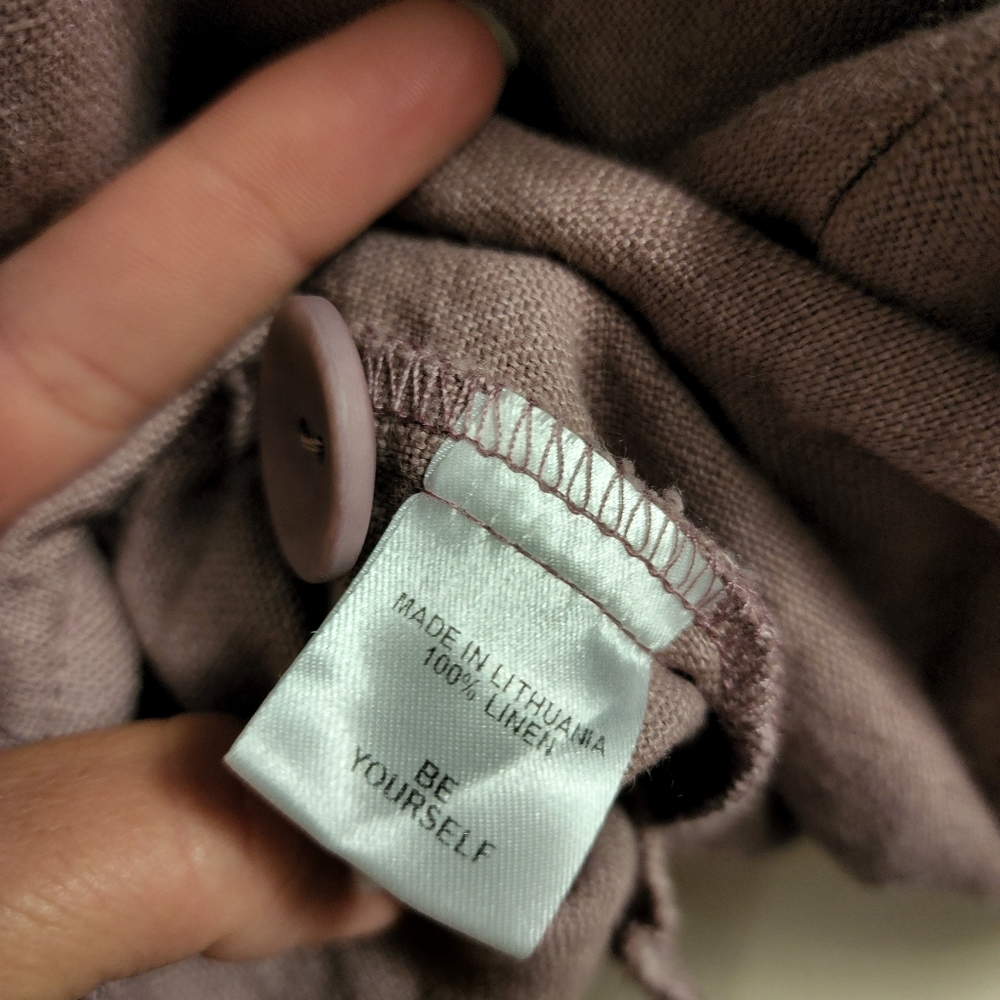 Flax Mauve Button Down Collared Jacket Size Small… - image 6